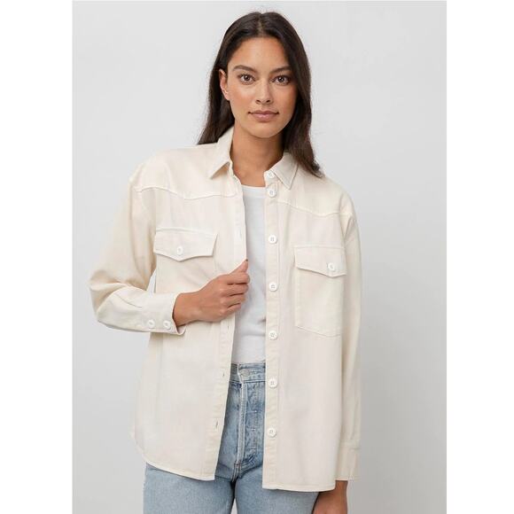 Rails August Shirt Cream Jacket in Ecru Size XL - Picture 1 of 9